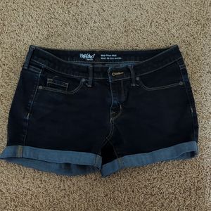 Mid-Rise Midi Jean Shorts